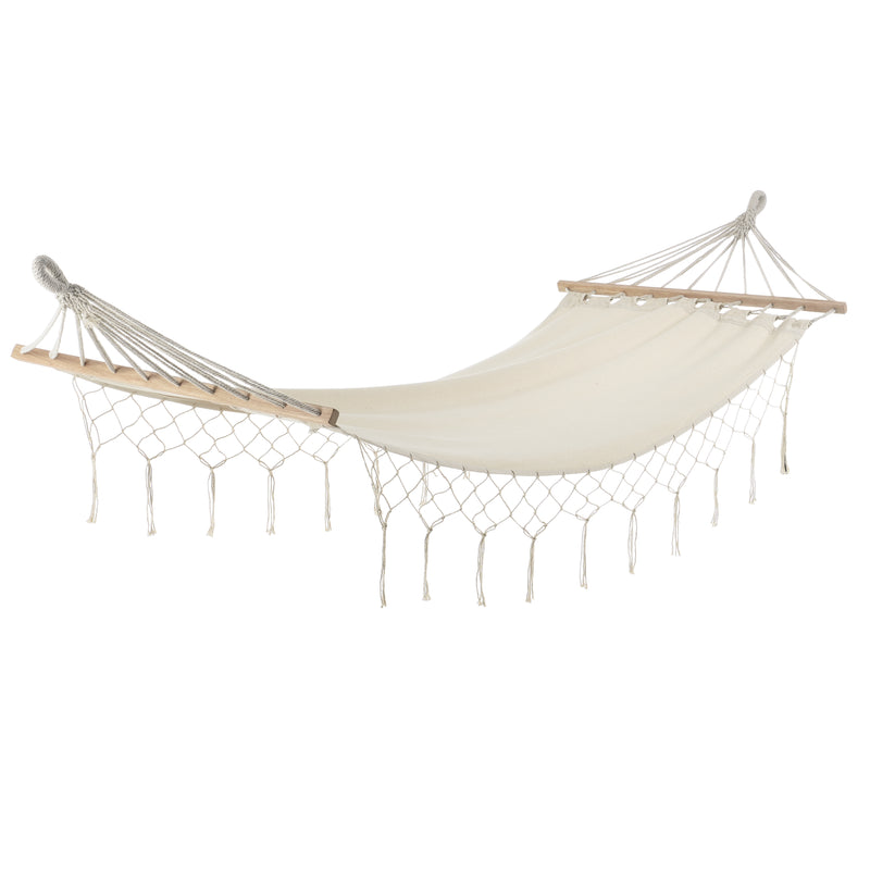 Schizzo in scala Amaca da Giardino / Campeggio / Viaggio Branda con Carico max.150 kg Amaca con Superficie 180 x 70 cm per Riposo - Color Crema