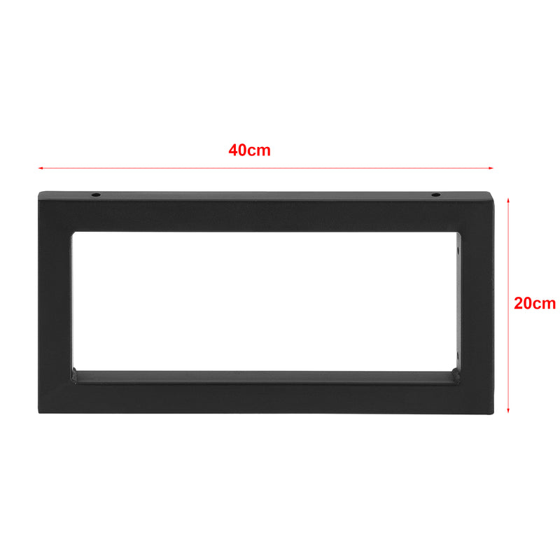 Schizzo in scala Set di 2 Supporti per Mobili Fai da Te Montaggio a Parete - (LaxA) Varie Misure - 2 Staffe in Acciaio per Mensole/Piani di Appoggio - Supporto Fino a 50 kg - Nero opaco