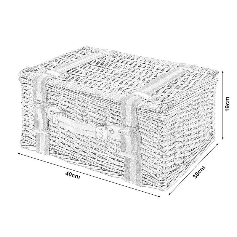 Schizzo in scala Cestino Picnic Bisceglie per 2 Persone Valigetta Picnic in Vimini Set Completo casa.pro