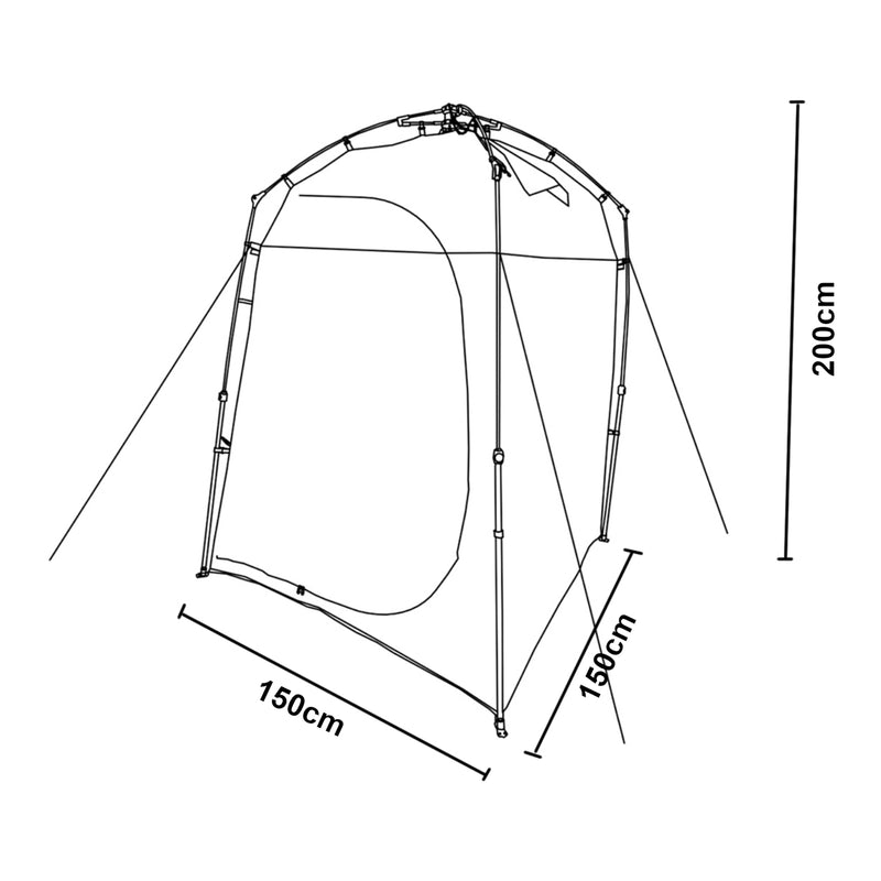 Schizzo in scala Tenda da Doccia Ayas per Campeggio pro.tec