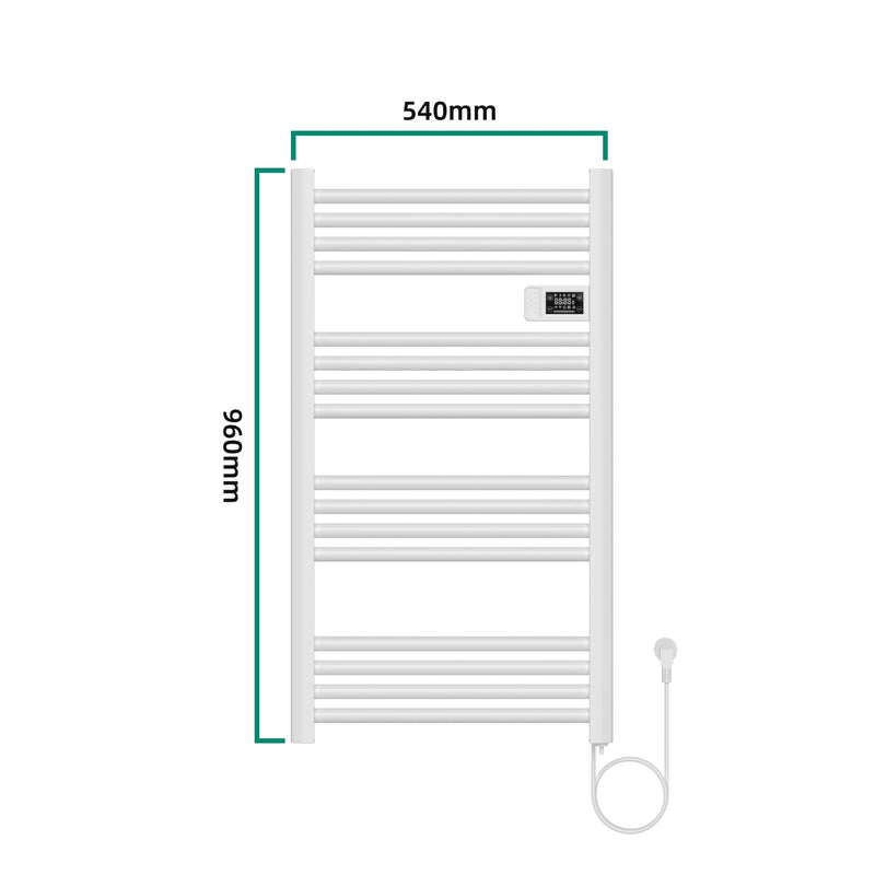 Schizzo in scala Scaldasalviette Elettrico Follo 96 x 54 cm 500 W - Vari Colori - pro.tec