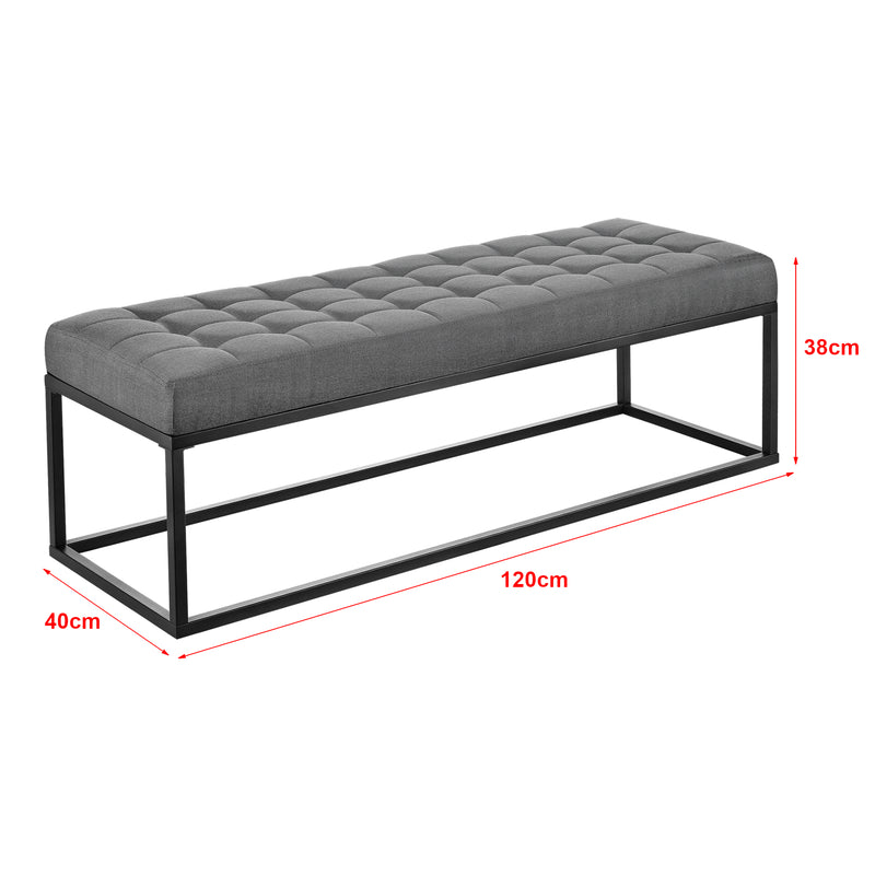 Schizzo in scala Panca per Interni Salta Ottomana Imbottita Trapuntata 120x40x38 cm pro.tec