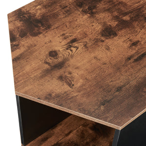 Set tavolino Molde 2 pz. Nero/effetto noce [en.casa]