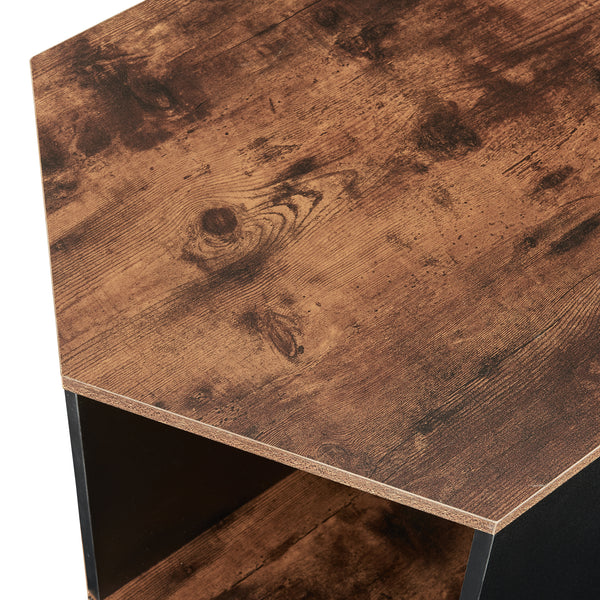 Set tavolino Molde 2 pz. Nero/effetto noce [en.casa]