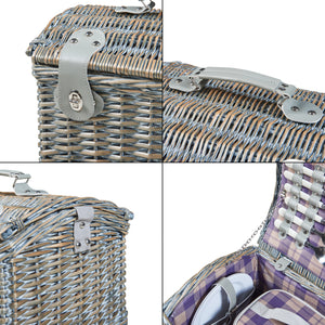 Cesto da picnic Folldal per 2 persone 40x28x25 cm [casa.pro]