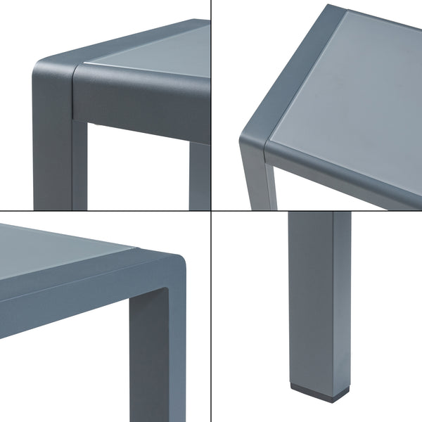 Set Baragiano di Tavolino e Lettino Prendisole - Antracite/Grigio casa.pro 