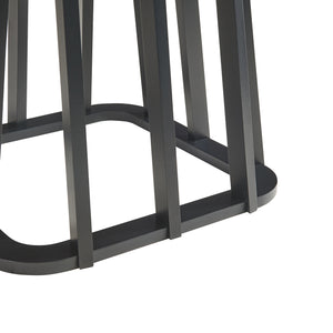 Tavolino Burgess 51x51x51 cm Nero/effetto noce [en.casa]