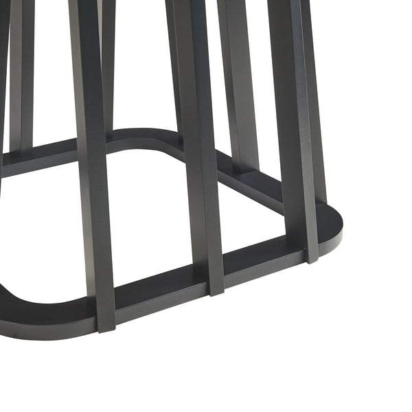 Tavolino Burgess 51x51x51 cm Nero/effetto noce [en.casa]