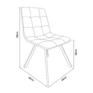 Set da Pranzo Fitjar Tavolo con Piano Rotondo Ø100 cm Effetto Cemento e 4 Sedie Effetto Velluto Grigio Scuro [en.casa]
