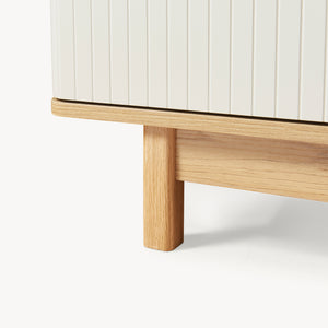 Mobile TV Ferrersp con 2 ante 140x40x45 cm effetto quercia/colore sabbia [en.casa]