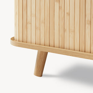 Scarpiera con cuscino Tvedestrand 50x80x40 cm Bambù/Beige [en.casa]