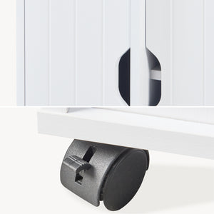 Mobiletto su ruote Fadeskimma 72x70x20 cm Bianco [en.casa]