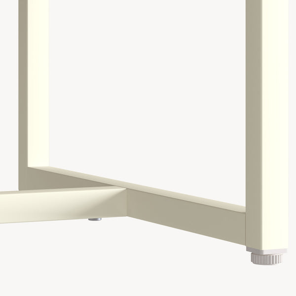 Credenza Viitasaari Mobile Contenitore Stretto a 3 Ante con Ripiani 120 x 40 x 80 cm - Bianco Crema [en.casa]