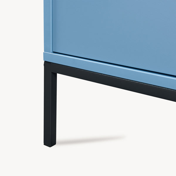 Panca Portascarpe Colwyn con Cuscino Scarpiera con Seduta Imbottita 80 x 40 x 45 cm - Blu [en.casa]