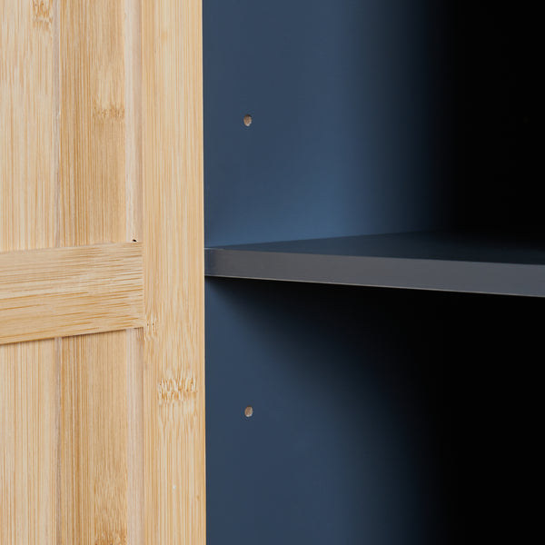 Colonna Svanes 170x30x30 cm Grigio scuro/Naturale [en.casa]
