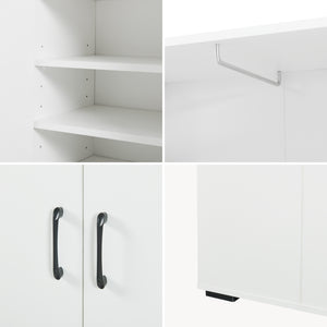 Armadio Chalvefted 175x60x35 cm Bianco [en.casa]