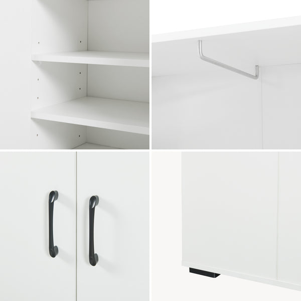 Armadio Chalvefted 175x60x35 cm Bianco [en.casa]