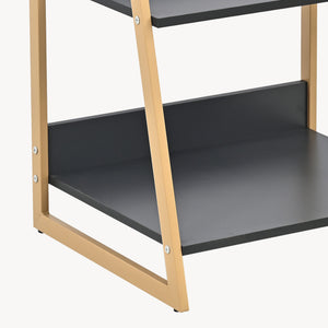 Scaffale a pioli Kuomi 84x53x47 cm Beige/Grigio scuro [en.casa]