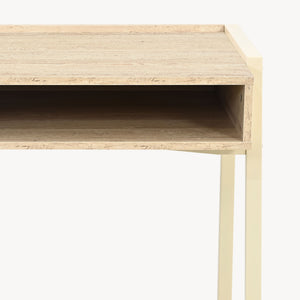 Scrivania Boderas 107x55x78 cm Beige/Travertino [en.casa]
