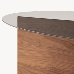 Tavolino Viroya 100x60x36 cm effetto noce/grigio [en.casa]