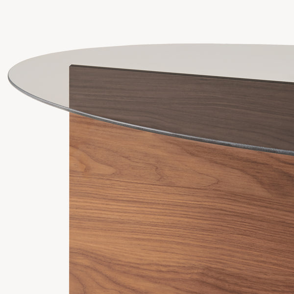Tavolino Viroya 100x60x36 cm effetto noce/grigio [en.casa]
