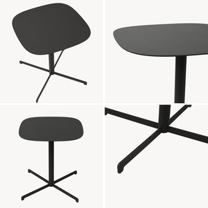 Tavolino da esterno Foggia 43x40x40 cm Acciaio Grigio antracite [casa.pro]