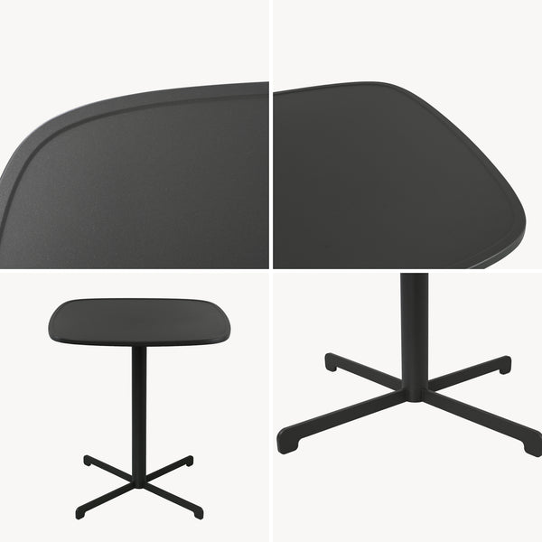 Tavolo bistrot da esterno Foggia 75x70x70 cm acciaio antracite [casa.pro]