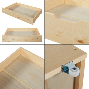 Letto a castello doppio Sonkajärvi 90x200cm Legno di pino naturale [en.casa]