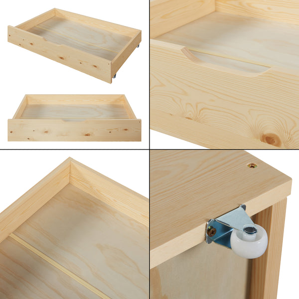 Letto a castello doppio Sonkajärvi 90x200cm Legno di pino naturale [en.casa]