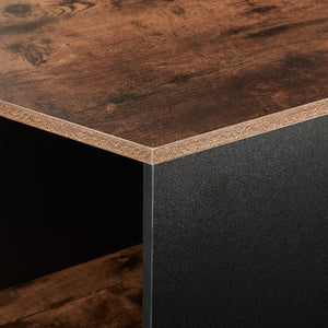 Set tavolino Molde 2 pz. Nero/effetto noce [en.casa]