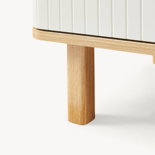 Sideboard Ferrersp con 2 ante 80x80x40 cm effetto quercia/colore sabbia [en.casa]