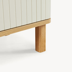 Mobile a Colonna Ferrersp Armadio da Bagno con Anta e Ripiani 160 x 42 x 35 cm - Effetto Rovere / Avena Oatmeal [en.casa]