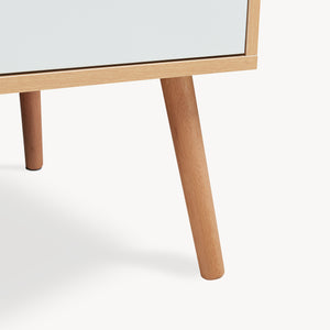 Tavolino Centrale da Caffè Bordkak con Cassetto 100 x 48 x 45 cm - Effetto Rovere / Bianco [en.casa]