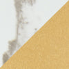 Tavolino da Caffè Nolu con Piano Rettangolare 120 x 60 x 46 cm - Effetto Marmo Bianco/Oro [en.casa] 