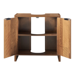 Set mobili da bagno Namsskogan 4 pz. effetto noce [en.casa]