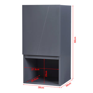 Set mobili da bagno 5 pezzi Overath Grigio [en.casa]