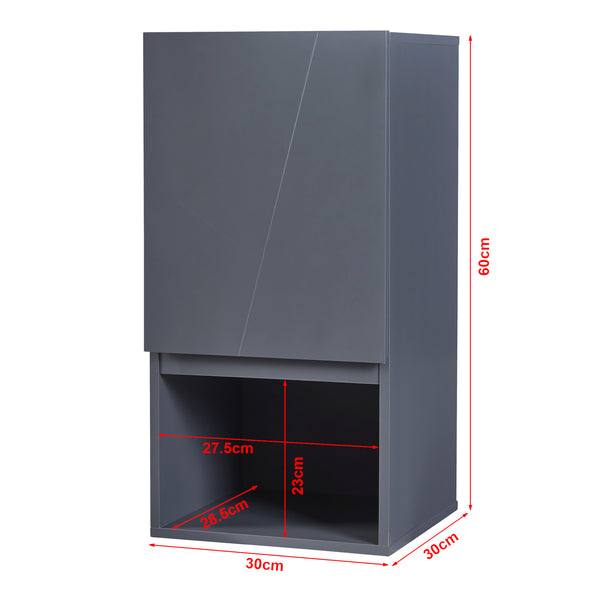 Set mobili da bagno 5 pezzi Overath Grigio [en.casa]