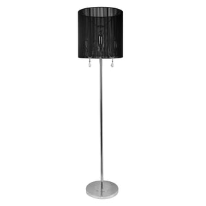[lux.pro] Lampada da terra - Fabrica - (3 x base E14)(167 cm x Ø 40 cm) lampada a stelo lampada da terra stanza salotto nero