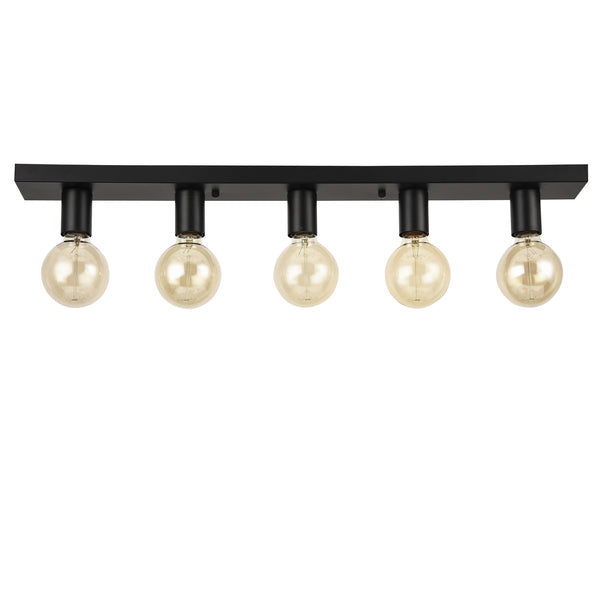 Plafoniera Korinth 5 fiamme rotonda metallo E27 lux.pro