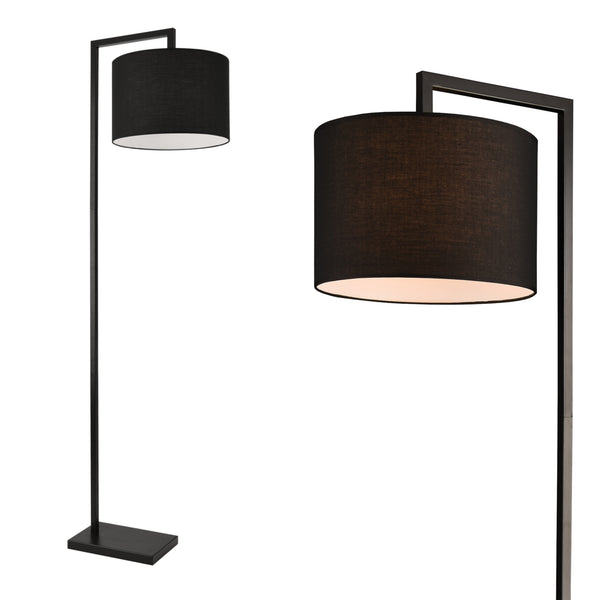 Lampada da terra Düsseldorf 161 cm E27 Max. 60W Nero lux.pro