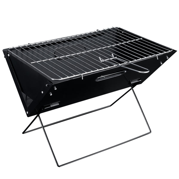 [pro.tec] Griglia Portatile da Campeggio Barbecue da Picnic in Acciaio Griglia Pieghevole da Giardino 45 x 30 x 30 cm BBQ all'Aperto