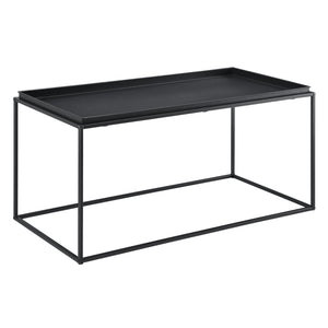 Tavolino Nyker 47x100x50 cm Design industriale Nero en.casa