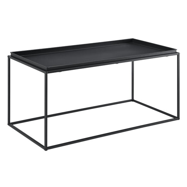 Tavolino Nyker 47x100x50 cm Design industriale Nero en.casa