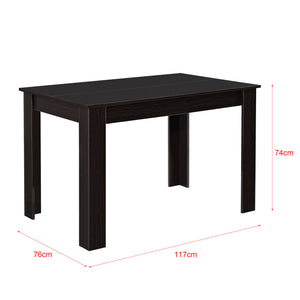 Tavolo da pranzo Skien 117x76x74 cm effetto noce lucido en.casa