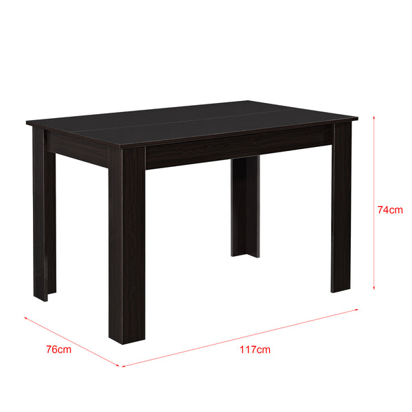Tavolo da pranzo Skien 117x76x74 cm effetto noce lucido en.casa