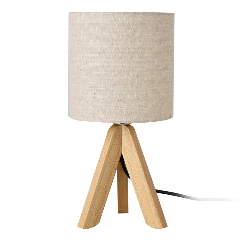 Schizzo in scala Lampada da Tavolo Koblenz con Struttura a Treppiede in Legno - Beige lux.pro