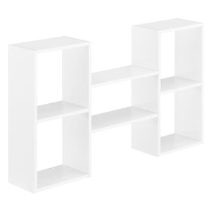 Mensola da parete Lillesand con 5 ripiani 101x18x60 cm Bianco [en.casa]