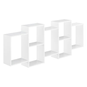 Mensola da parete Jessheim 161x18x65 cm Bianco en.casa