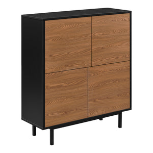 Mobiletto Gnosjö 80x30x93cm Nero/Tonalità di legno scuro en.casa