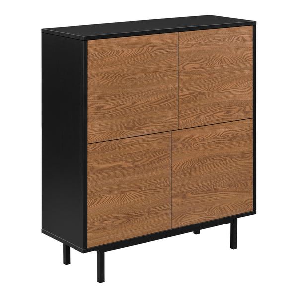 Mobiletto Gnosjö 80x30x93cm Nero/Tonalità di legno scuro en.casa